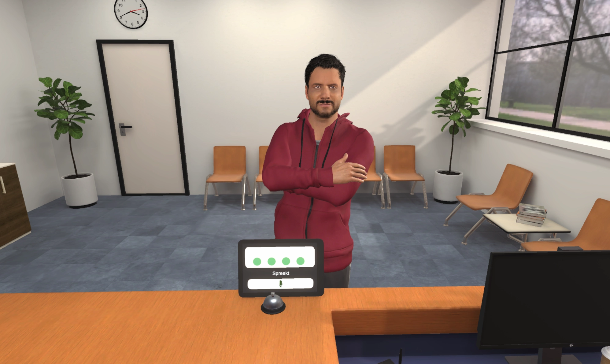 Picture of angry male at helpdesk